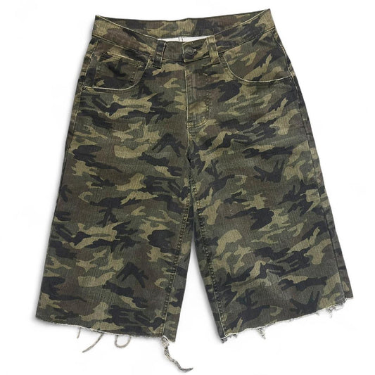 Jaded London Distressed Camo Shorts