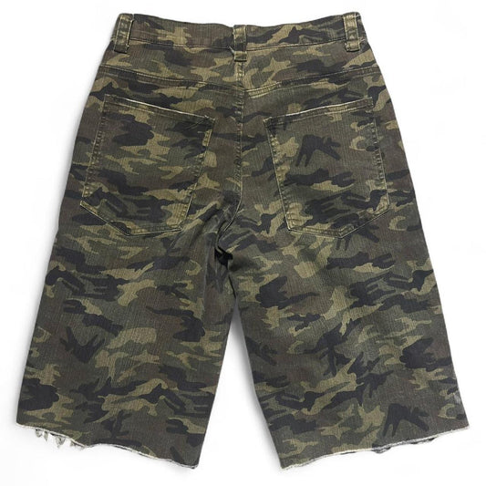 Jaded London Distressed Camo Shorts