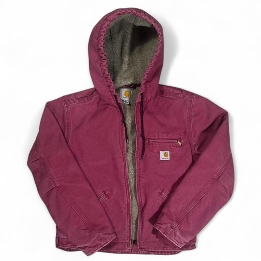 Vintage Carhartt Sherpa-Lined Hooded Jacket