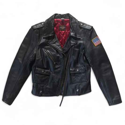 Vintage Harley Davidson Museum Leather Biker Jacket
