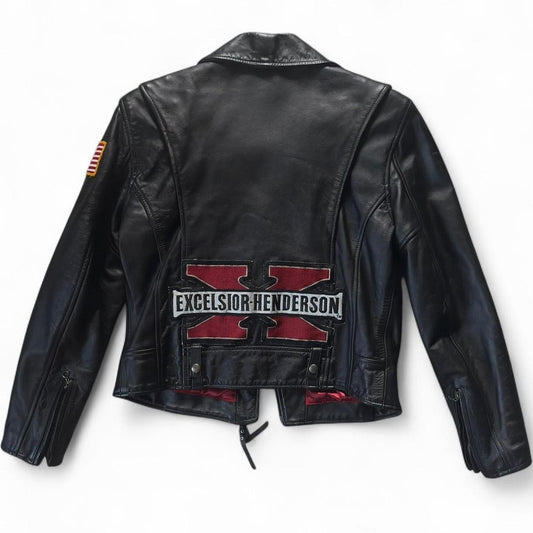 Vintage Harley Davidson Museum Leather Biker Jacket