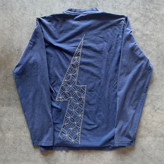 Kapital Kountry Indigo Thunder Embroidery Long Sleeve Tee