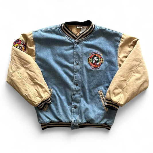 Vintage Disney Mickey Mouse Denim Varisty Jacket