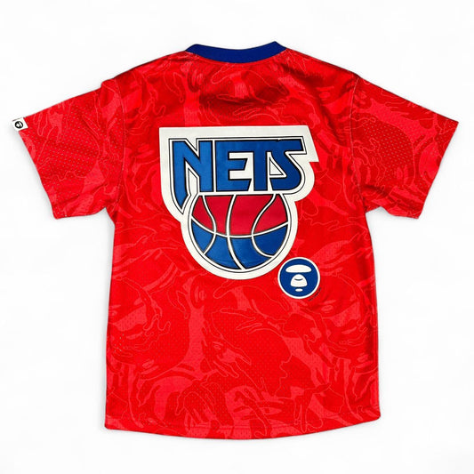 AAPE By A Bathing Ape x NBA Brooklyn Nets Mesh Jersey Tee