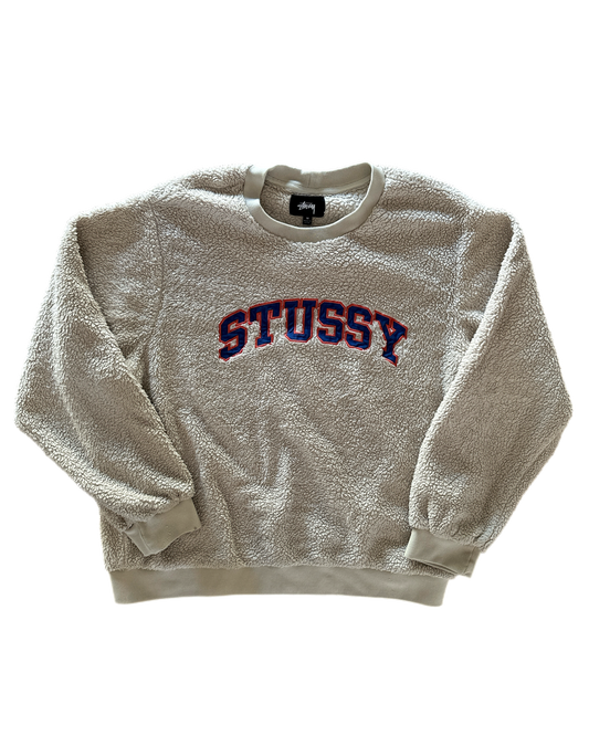 Stussy Pilla Sherpa Fleece Logo Sweatshirt