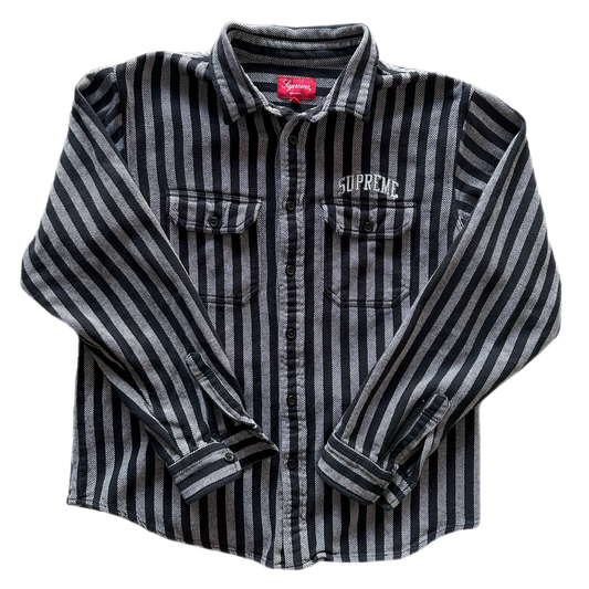 Supreme FW17 Stripe Heavyweight Flannel Shirt